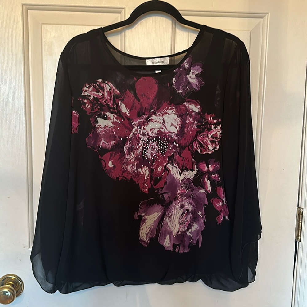Women’s dressbarn long sleeve size large blouse